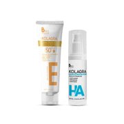 Offer Kolagra Hyaluronic Serum + Sun Screen 50ml عرض كولاجرا سيروم حمض الهيالورونيك + واقي الشمس 50 مل